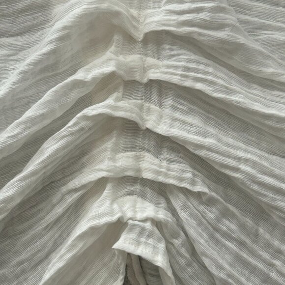 Marie Labarelle White Long‎ Sleeve Button-Up Top X-Large Cotton Blend Womens - Picture 10 of 16